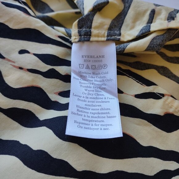 Everlane The Poplin Animal Print Dress Boho Fierce Trendy Striking Pockets  Sz M - Picture 11 of 11